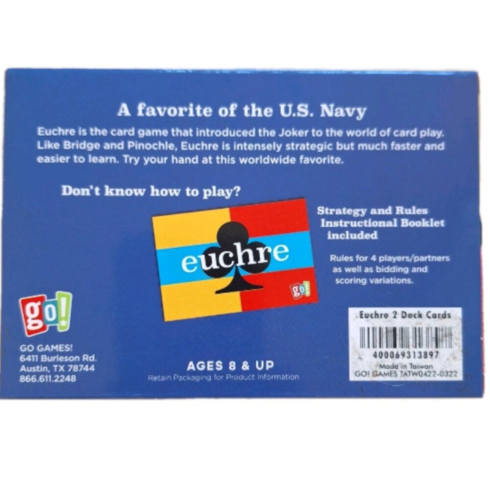 EUCHRE 2 DECK CARD GAME BNIB - Picture 3 of 4